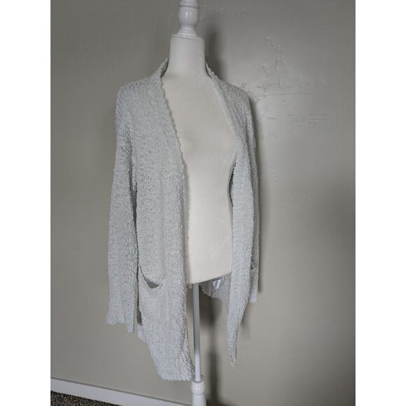 Listle Cardigan Womens Large Light Blue Long Line Sweater Pockets‎ Open Knit - Picture 2 of 9